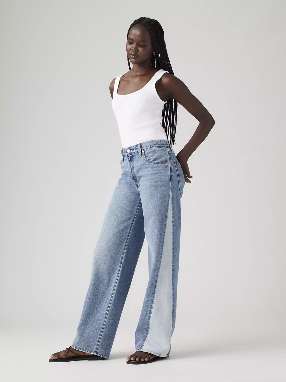 Levi’s premium size 33 33x32 Baggy Dad Pieced Jeans wide leg mixed bag